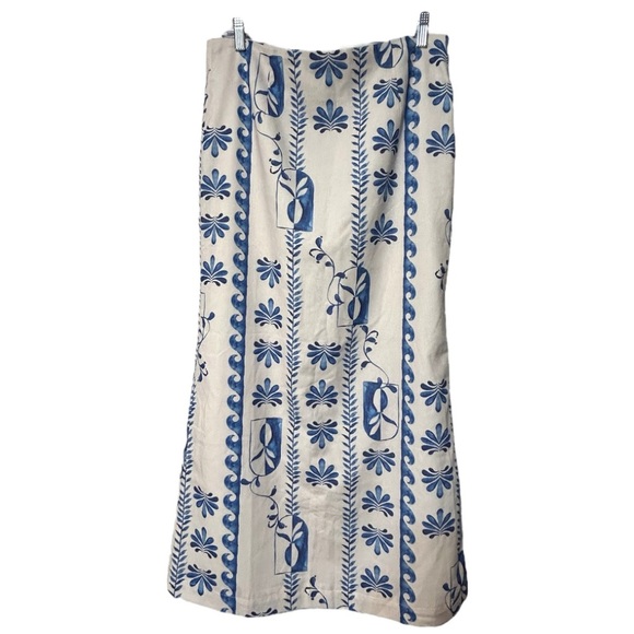 Peppermayo born for Bordeaux linen midi skirt Floral Wave - Picture 4 of 9